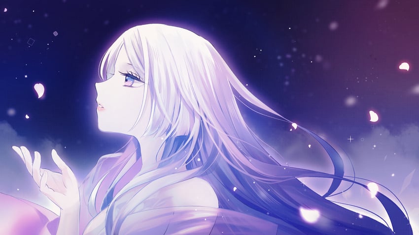 yuki onna and semigoori yuki onna (onmyoji) drawn by annerica