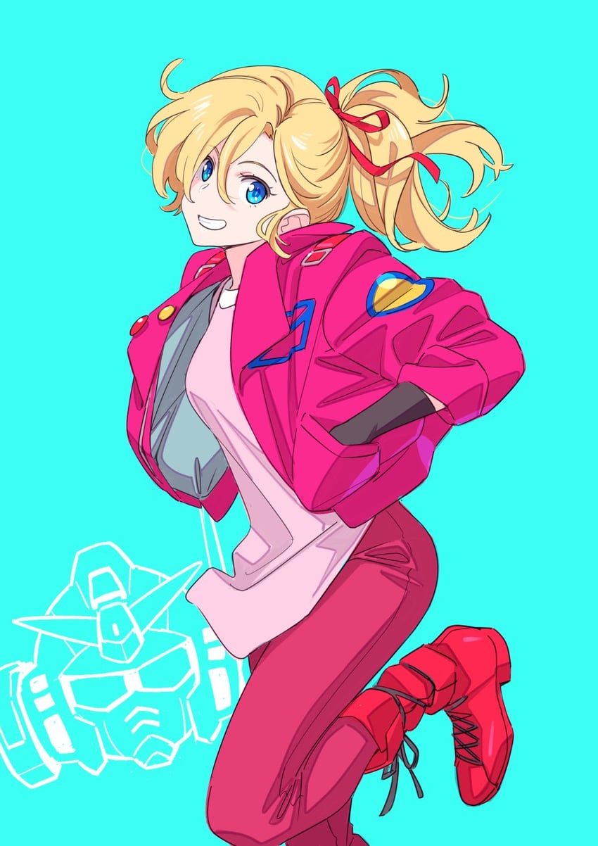 gundam mk ii and elle vianno (gundam and 1 more) drawn by suzutsuki_kurara