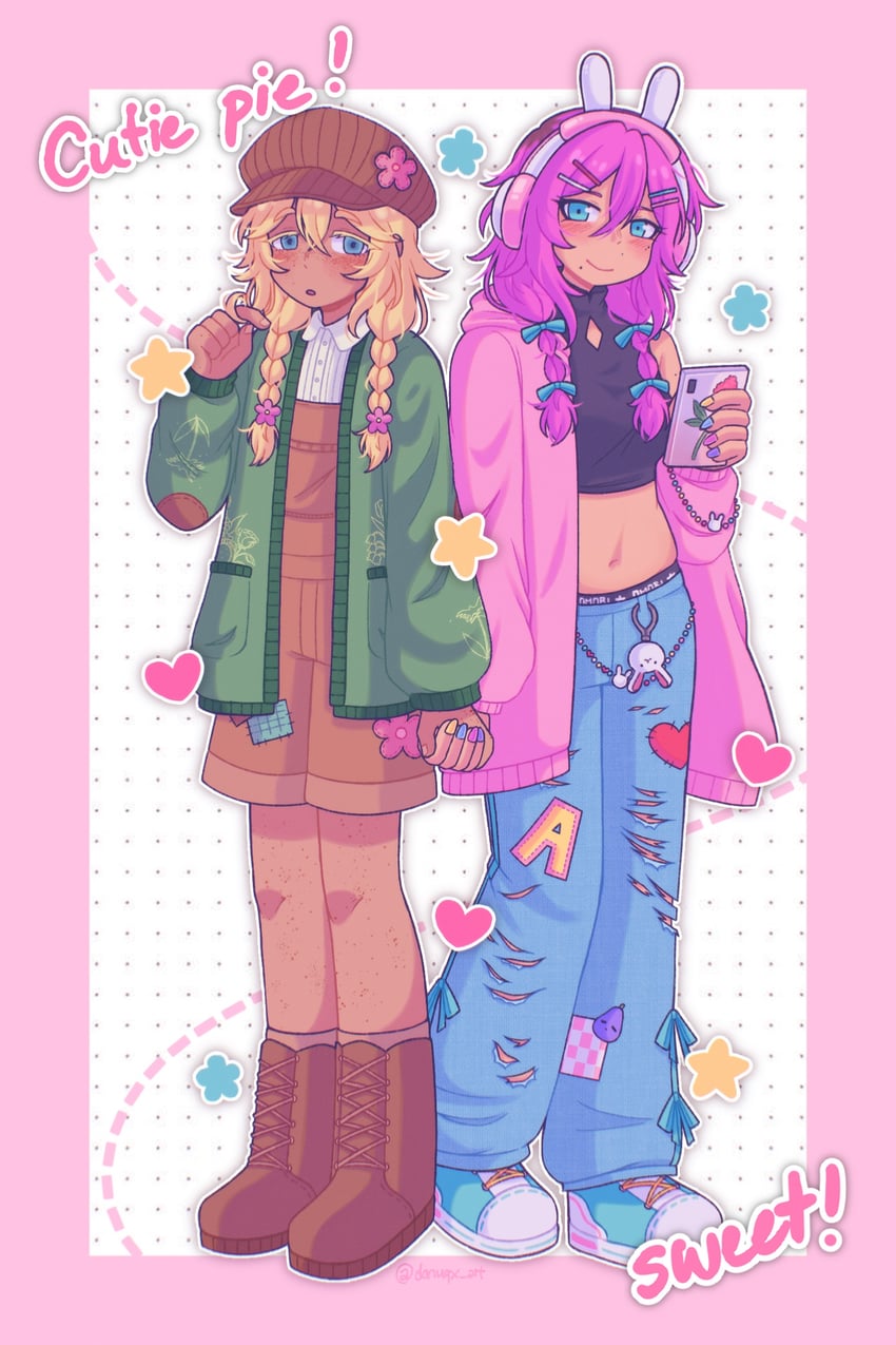 mr. plantegg, basil, aubrey, and forest bunny? (omori) drawn by donuqx