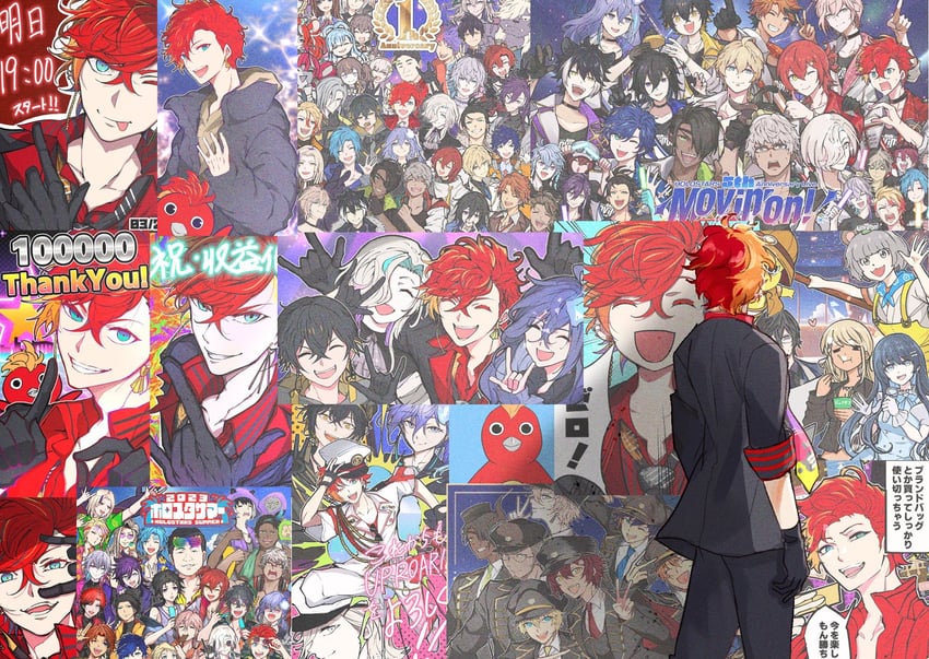 hakos baelz, natsuiro matsuri, kureiji ollie, tokino sora, kobo kanaeru, and 30 more (hololive and 8 more) drawn by hizaki_gamma_(artist) and nooooouuuuugat