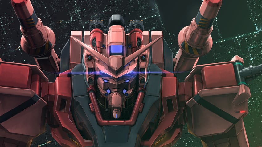 red gundam (gundam and 1 more) drawn by bichiguso_un563