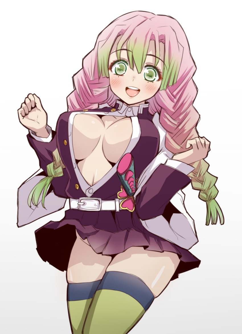 kanroji mitsuri (kimetsu no yaiba) drawn by tori_(minamopa)