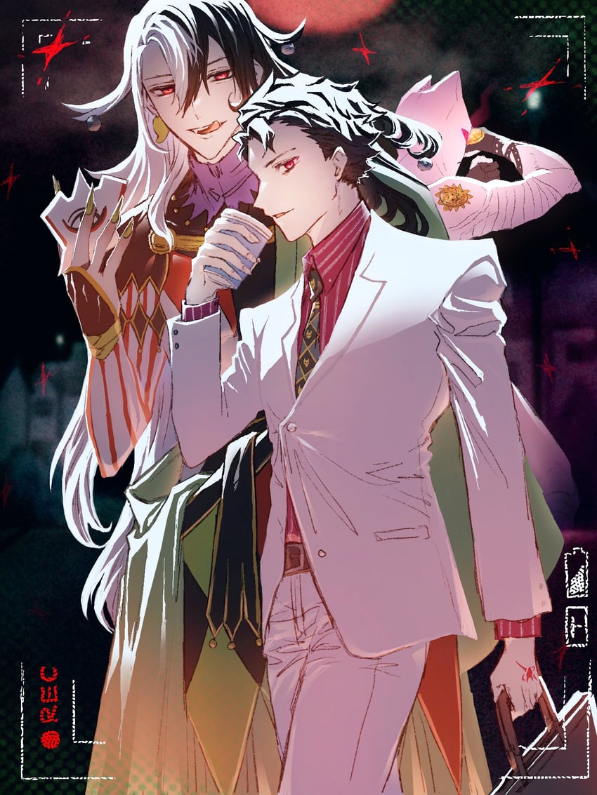ashiya douman, kira yoshikage, killer queen, kawajiri kosaku, and morikawa toshiyuki (fate and 2 more) drawn by tt_hmx