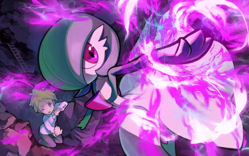 gardevoir and wally (pokemon and 1 more) drawn by fishccoo