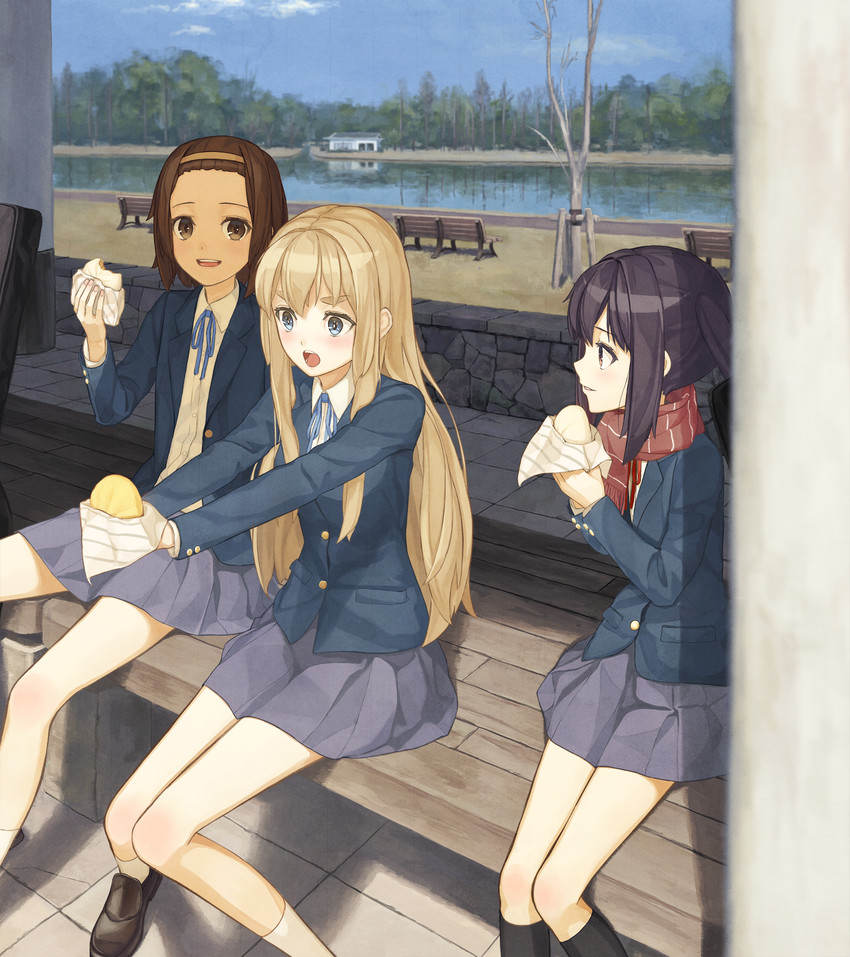 nakano azusa, tainaka ritsu, and kotobuki tsumugi (k-on!) drawn by tru_(true_root)