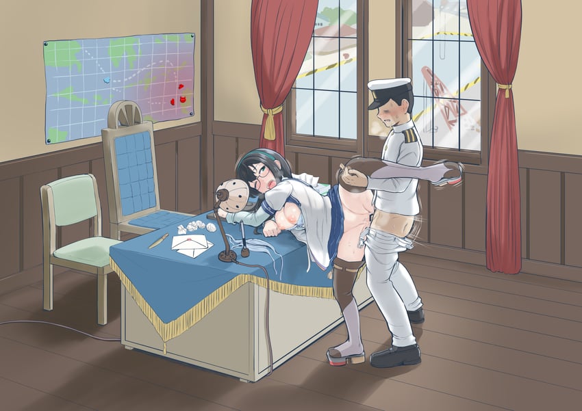 admiral and ooyodo (kantai collection) drawn by mimofu_(fullhighkick)