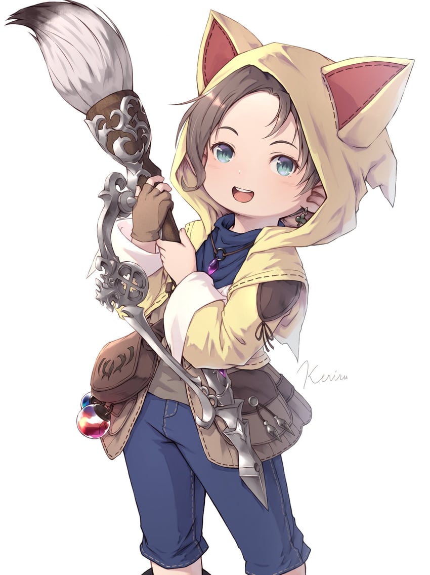 krile baldesion and pictomancer (final fantasy and 1 more) drawn by khell