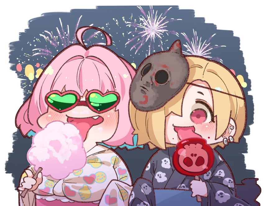 yumemi riamu and shirasaka koume (idolmaster and 1 more) drawn by takato_kurosuke