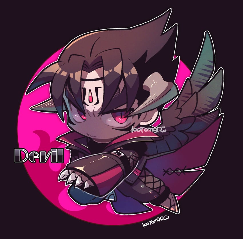 kazama jin and devil jin (tekken) drawn by kotorai