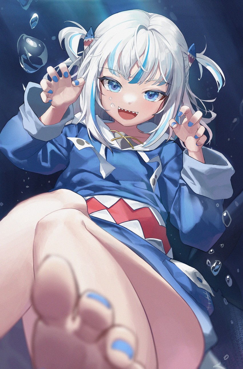gawr gura (hololive and 1 more) drawn by yo_owl