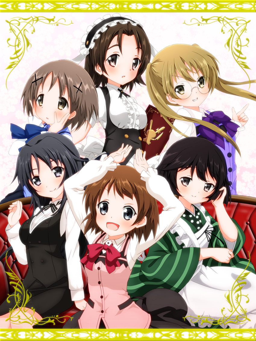 kafuu chino, hoto cocoa, kirima syaro, tedeza rize, ujimatsu chiya, and 7 more (girls und panzer and 1 more) drawn by nora_ichigo