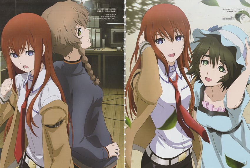 makise kurisu, shiina mayuri, and amane suzuha (science adventure and 1 more) drawn by sakai_kyuuta