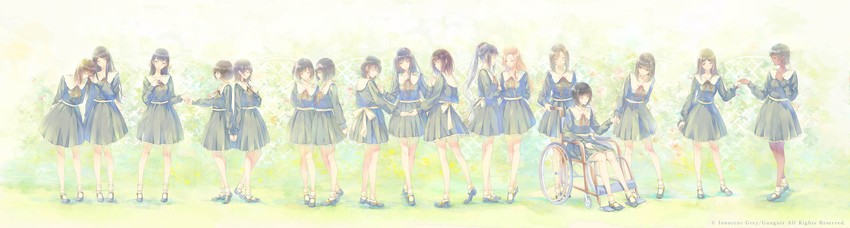 shirahane suou, yaegaki erika, takasaki chidori, kousaka mayuri, sasaki ichigo, and 12 more (flowers and 1 more) drawn by sugina_miki