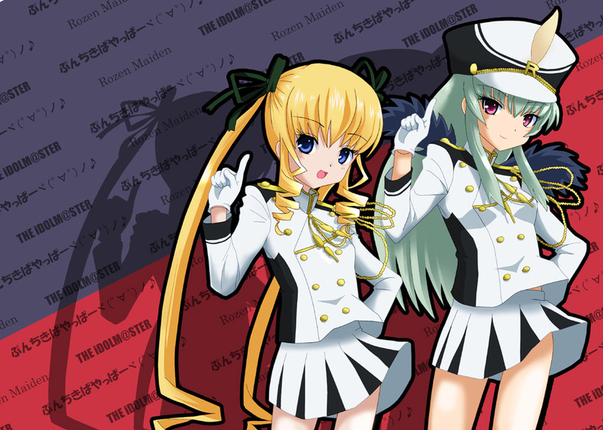 suigintou, shinku, and takino tomo (idolmaster and 3 more) drawn by kozou_(rifa)