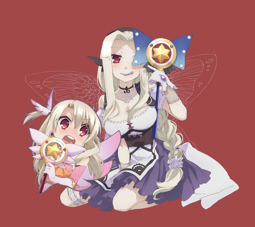 illyasviel von einzbern, irisviel von einzbern, prisma illya, magical ruby, and magical sapphire (fate and 1 more)