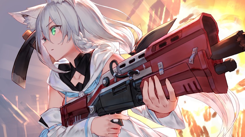 shirakami fubuki (hololive and 1 more) drawn by izumi_sai