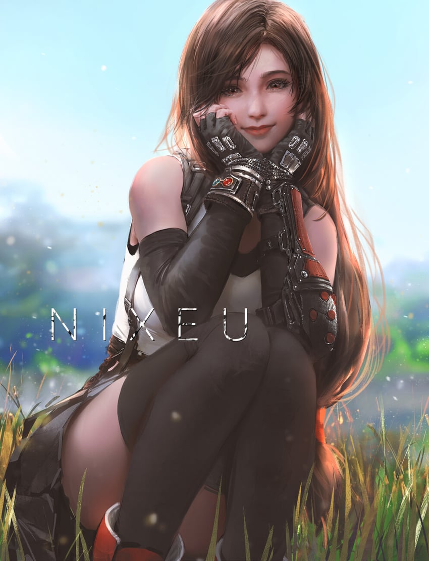 tifa lockhart (final fantasy and 2 more) drawn by nixeu