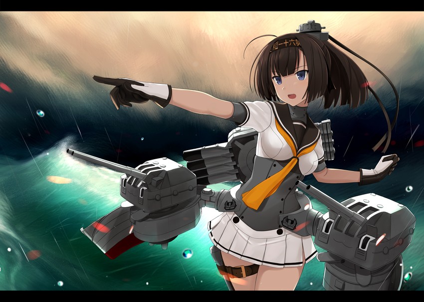 akizuki and chou-10cm-hou-chan (kantai collection) drawn by fuyube_gin_(huyube)