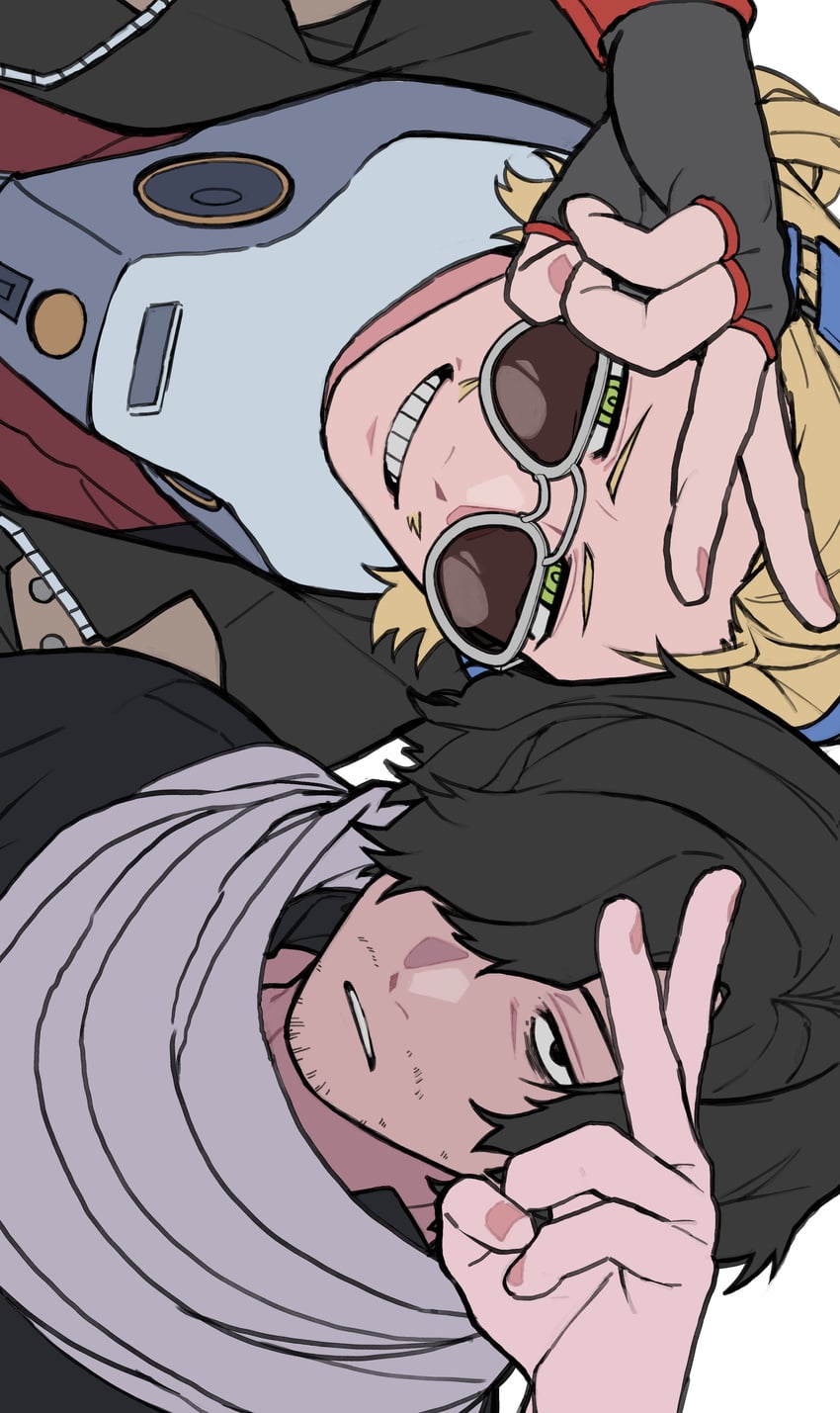 aizawa shota and present mic (boku no hero academia) drawn by kiasa_(k1asa)