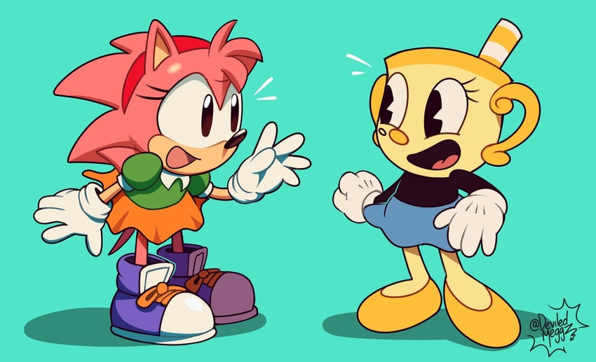 amy rose and ms. chalice (sonic and 1 more) drawn by nagemzcat