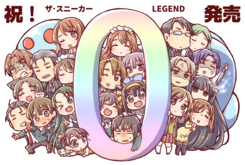 suzumiya haruhi, nagato yuki, asahina mikuru, kyon, asakura ryoko, and 19 more (suzumiya haruhi no yuuutsu) drawn by taiki_(6240taiki)