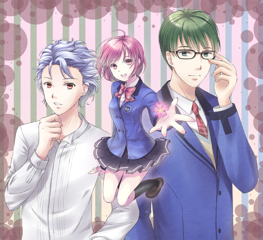 protagonist, shitara seiji, and konno tamao (tokimeki memorial and 2 more) drawn by unya_(unya-unya)