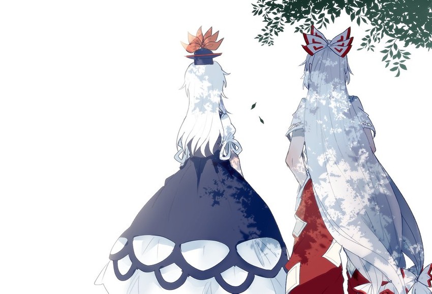 fujiwara no mokou and kamishirasawa keine (touhou) drawn by itomugi-kun