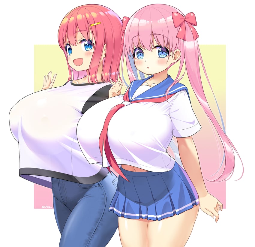 haramura nodoka and haramura kaho (saki) drawn by shuz_(dodidu)