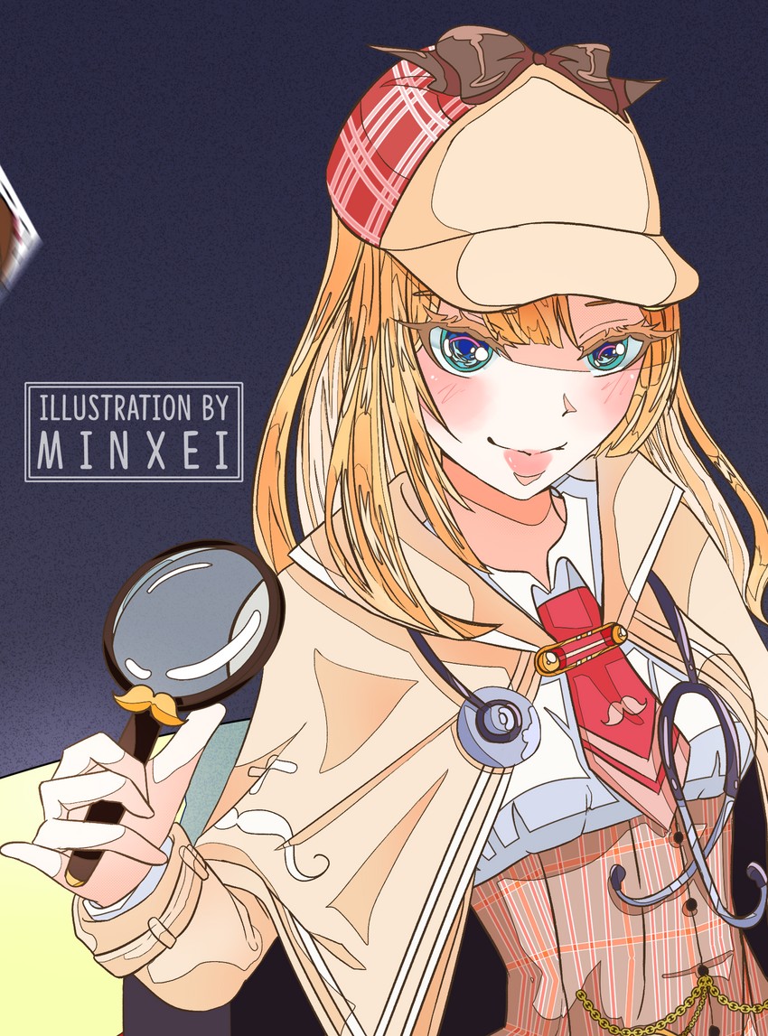 watson amelia (hololive and 1 more) drawn by minxei