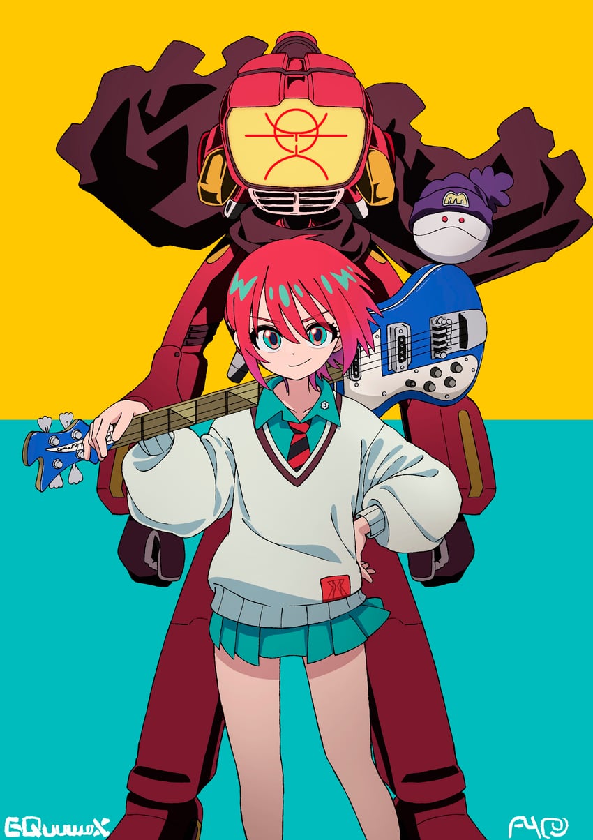 amate yuzuriha, haro, and canti (gundam and 2 more) drawn by luvluvvox