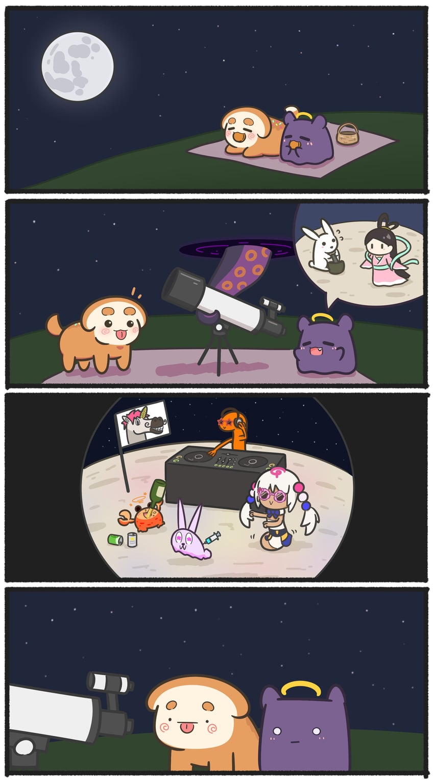 takodachi, tsukumo sana, yatagarasu, kaniko, usaslug, and 4 more (hololive and 2 more) drawn by mpien