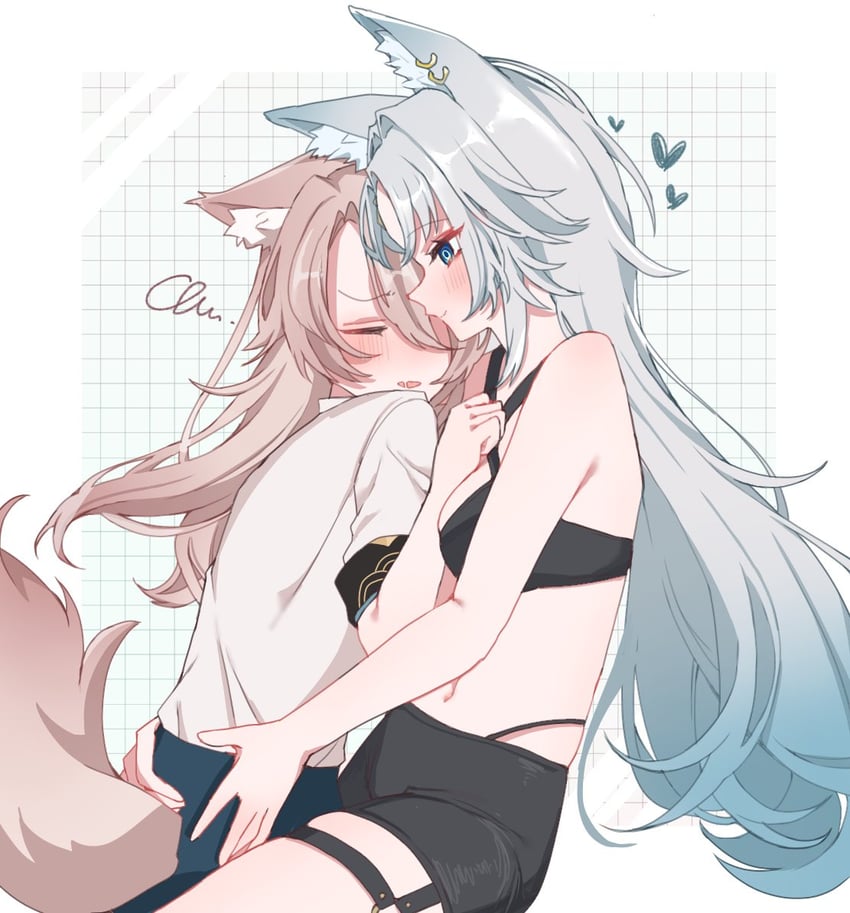 feixiao and jiaoqiu (honkai and 1 more) drawn by str_kope