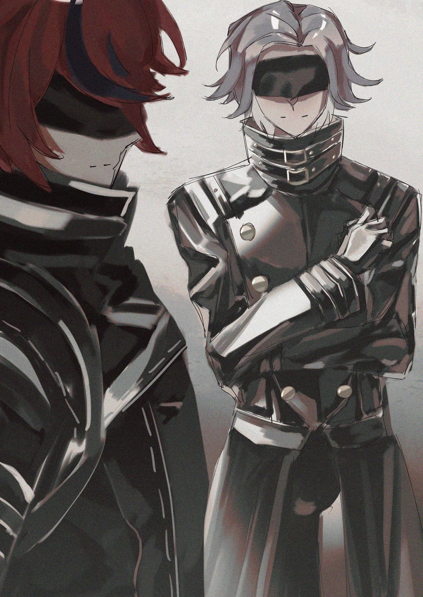aotsuki eito and sumino takumi (nier and 2 more) drawn by myriverflows