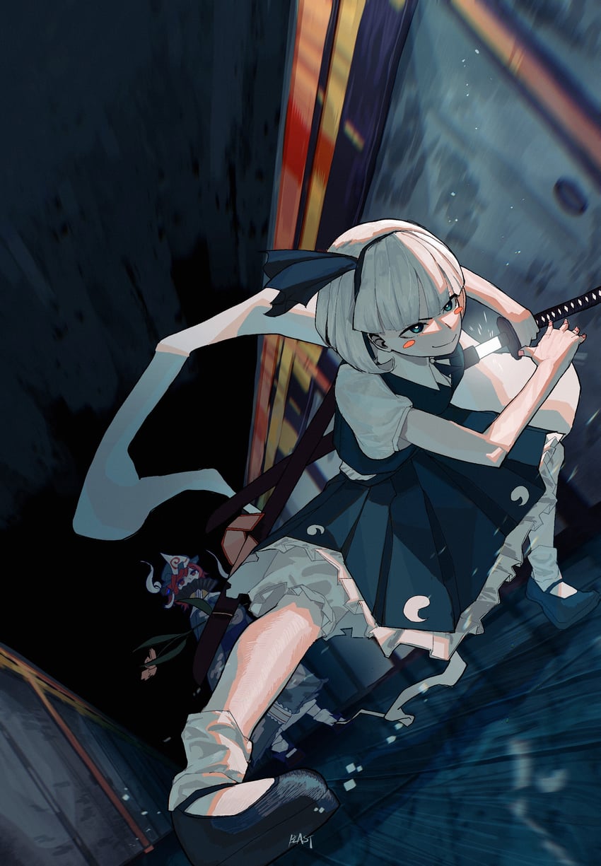 konpaku youmu and saigyouji yuyuko (touhou) drawn by blast-7