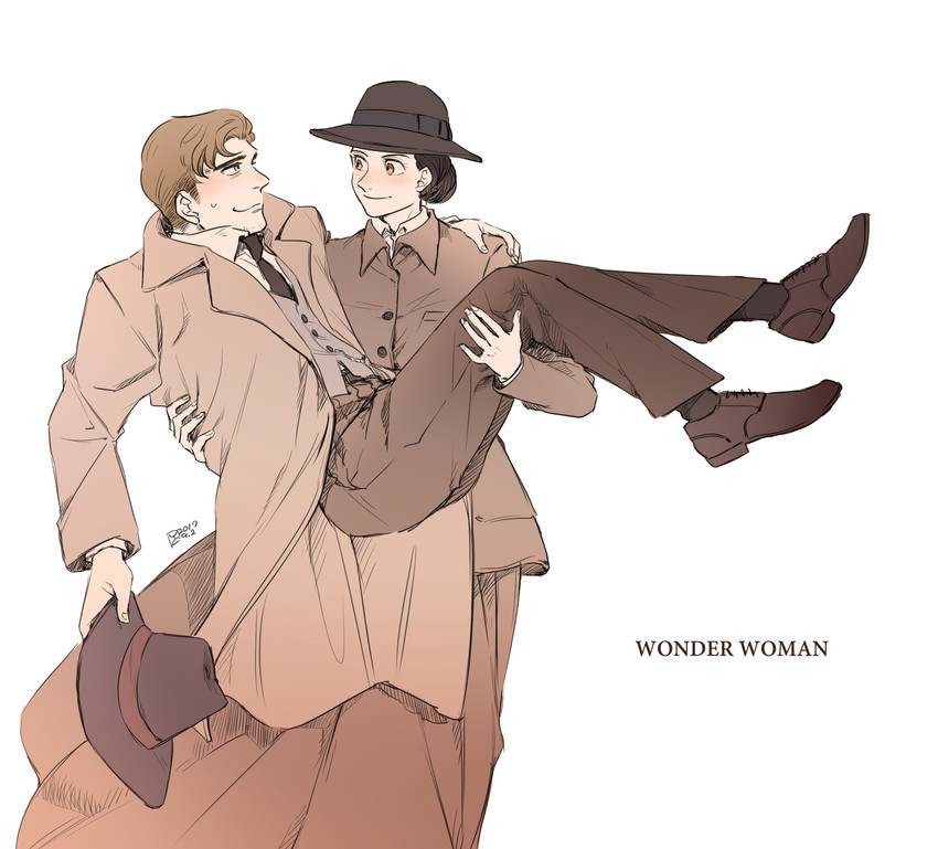 wonder woman and steve trevor (dc comics and 1 more) drawn by ksyjkysk