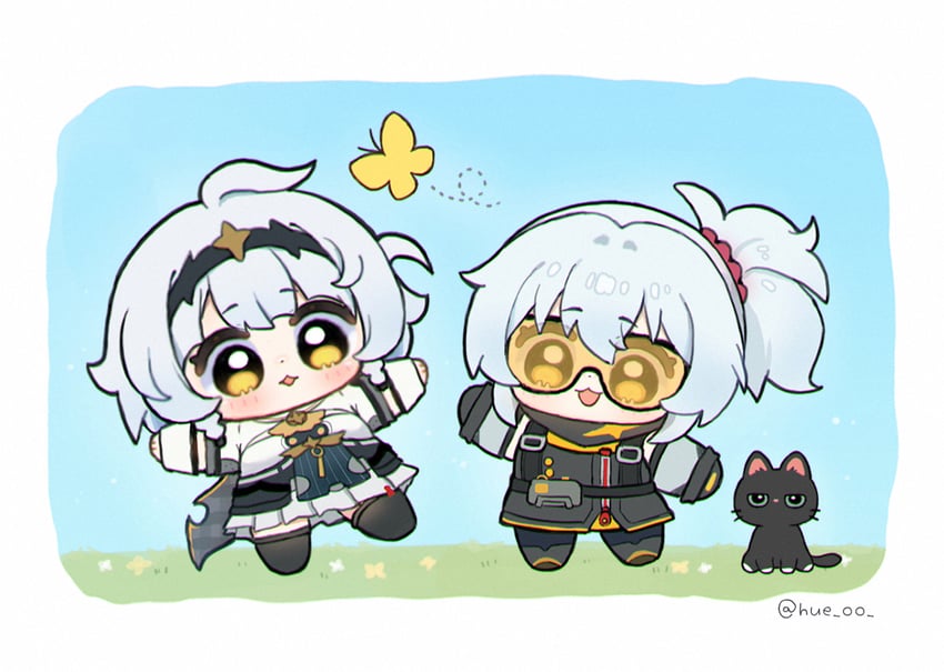 anby demara and soldier 11 (zenless zone zero) drawn by hue_oo