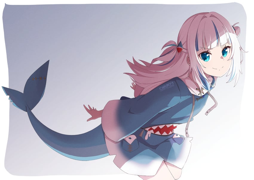 gawr gura (hololive and 1 more) drawn by aoi_kanan