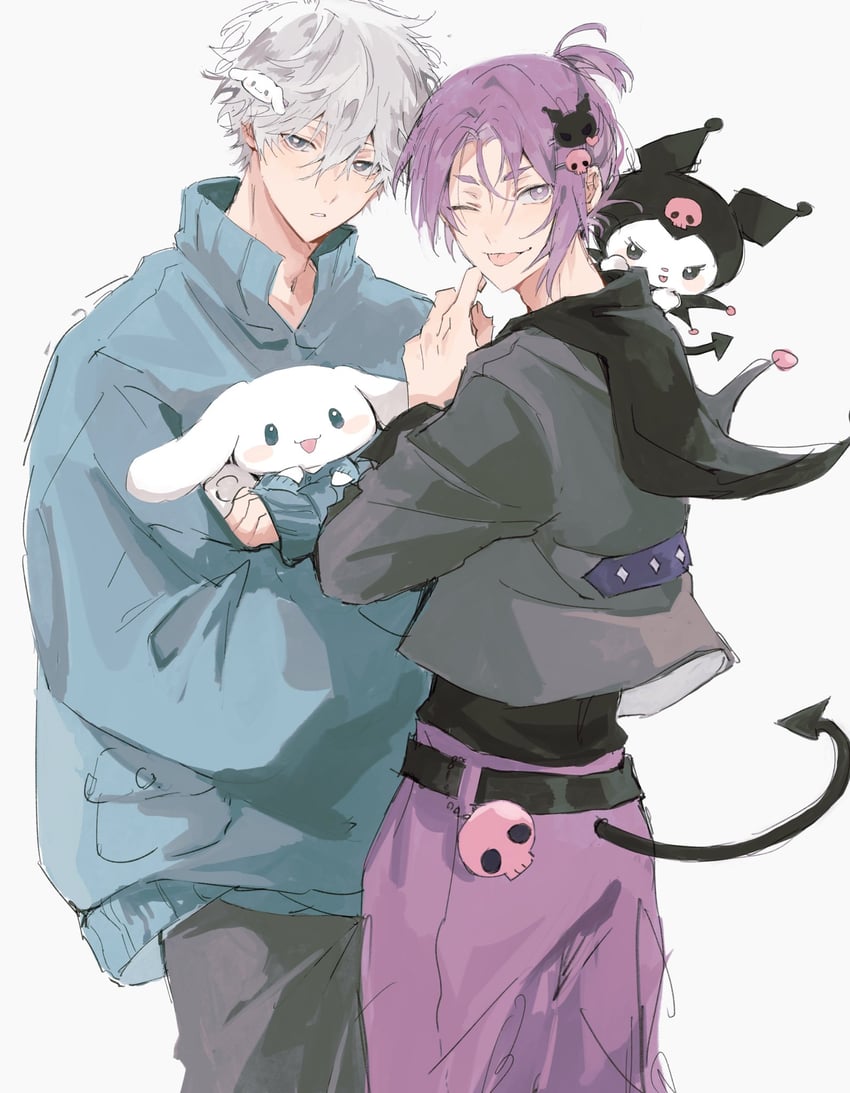 cinnamoroll, kuromi, nagi seishirou, and mikage reo (sanrio and 3 more) drawn by yng_z
