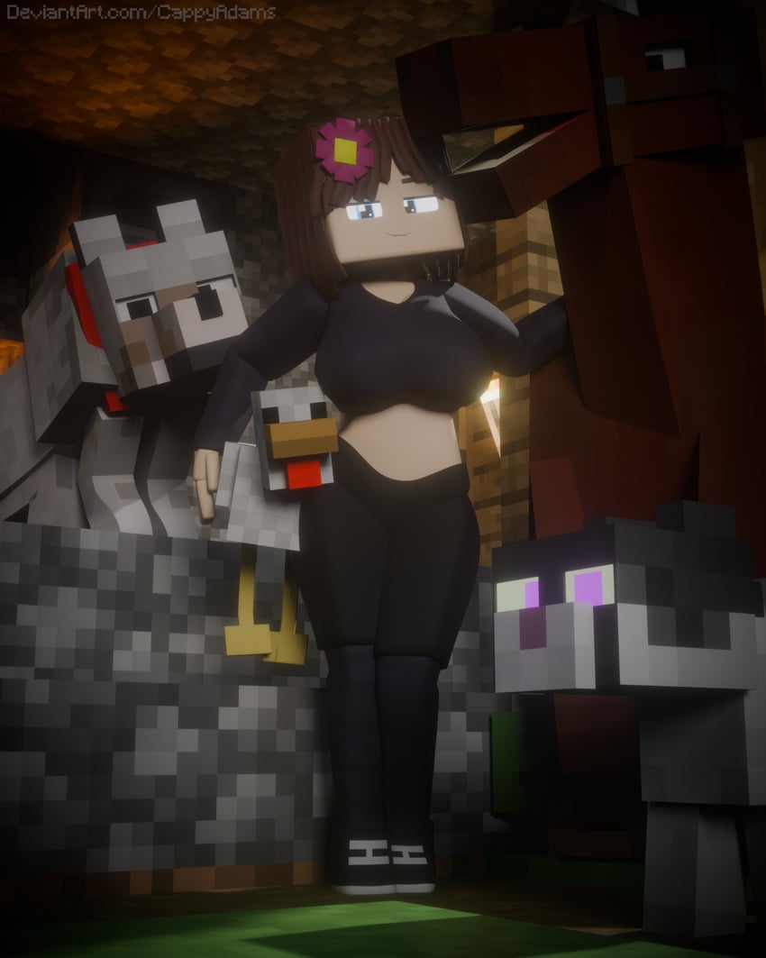 jenny belle (minecraft) drawn by cappyadams