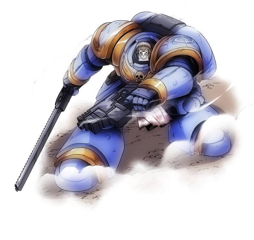 sensei, doodle sensei, and adeptus astartes (blue archive and 1 more) drawn by lazy_ant