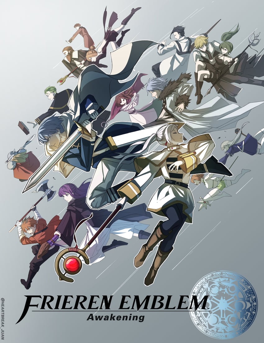 frieren, fern, ubel, stark, himmel, and 11 more (fire emblem and 2 more) drawn by heartbreak_juan