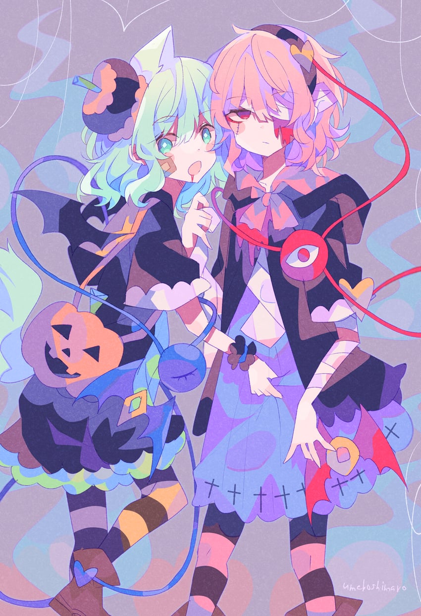 komeiji koishi and komeiji satori (touhou) drawn by umemaro_(siona0908)