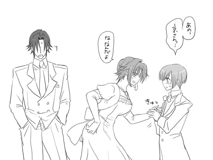 igarashi kyou, hasumi souji, and shiki seishirou (seitenkango. shinyuu to) drawn by eroe