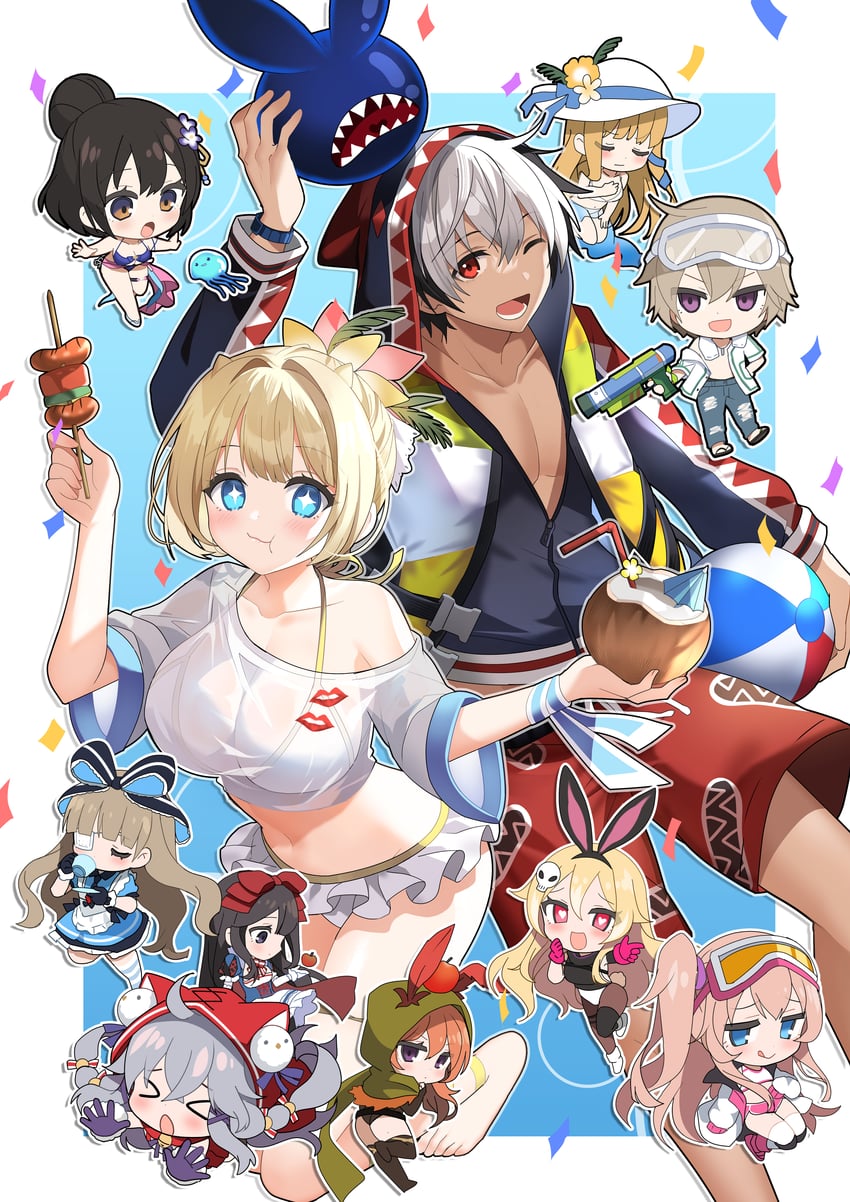 justia, scheherazade, rou, twing glutti, lathel, and 7 more (alice's adventures in wonderland and 3 more) drawn by kurot