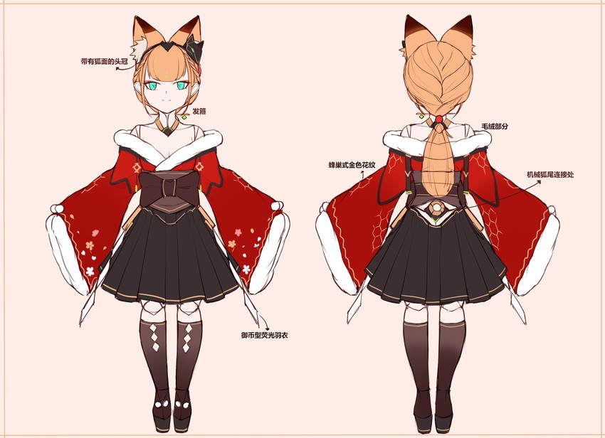 andou inari (nijisanji and 2 more) drawn by choumi_wuti_(xueye_fanmang_zhong)