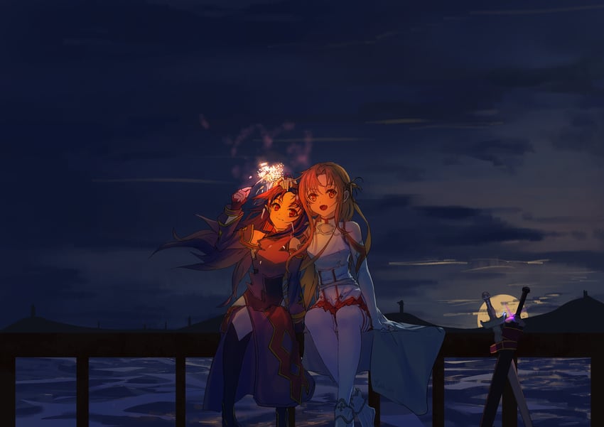 asuna and yuuki (sword art online) drawn by yuuki931869