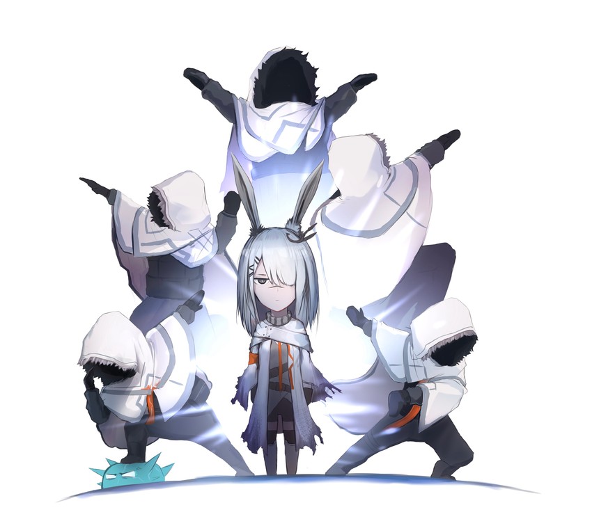 frostnova and reunion soldier (arknights) drawn by ya_lei_wusheng