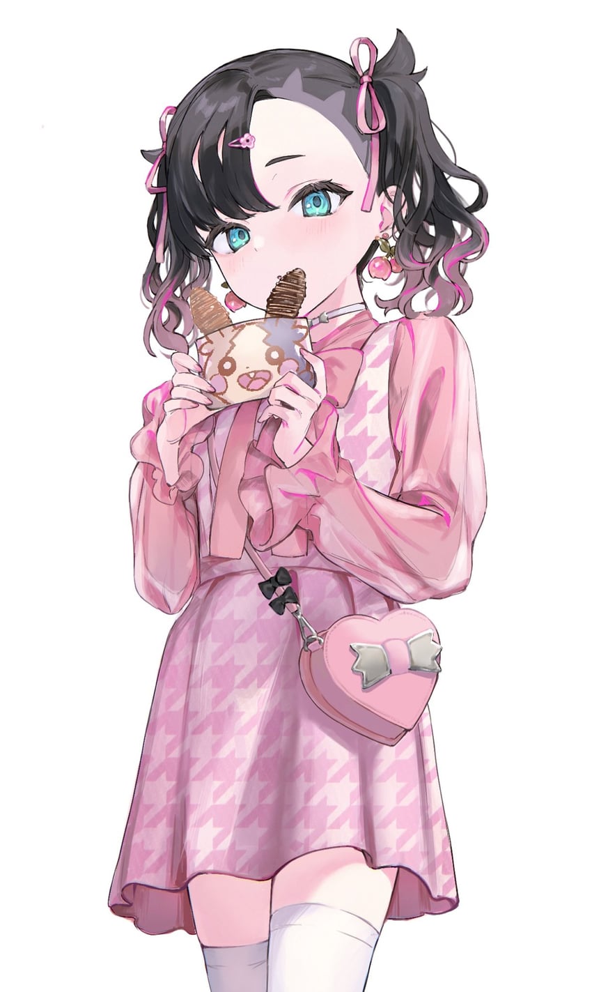 marnie, morpeko, and cherubi (pokemon and 1 more) drawn by nekoyashiki_pushio