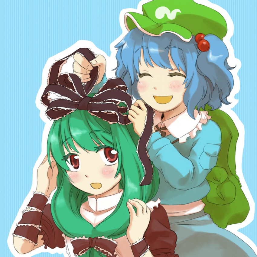 kawashiro nitori and kagiyama hina (touhou) drawn by ririvery