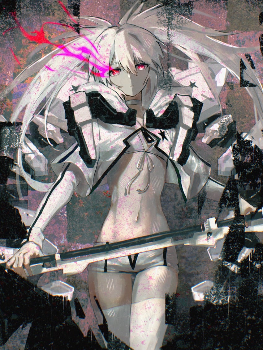 white rock shooter (black rock shooter) drawn by mutomorokoshi